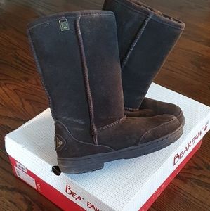 Bearpaw Women's Tall Chocolate Boots Sheepskin 6